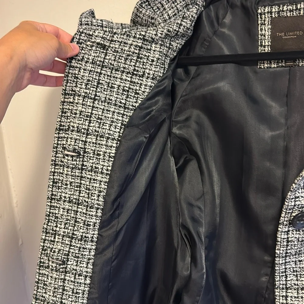 The Limited Black and White Tweed Cropped Blazer - Picture 10 of 12